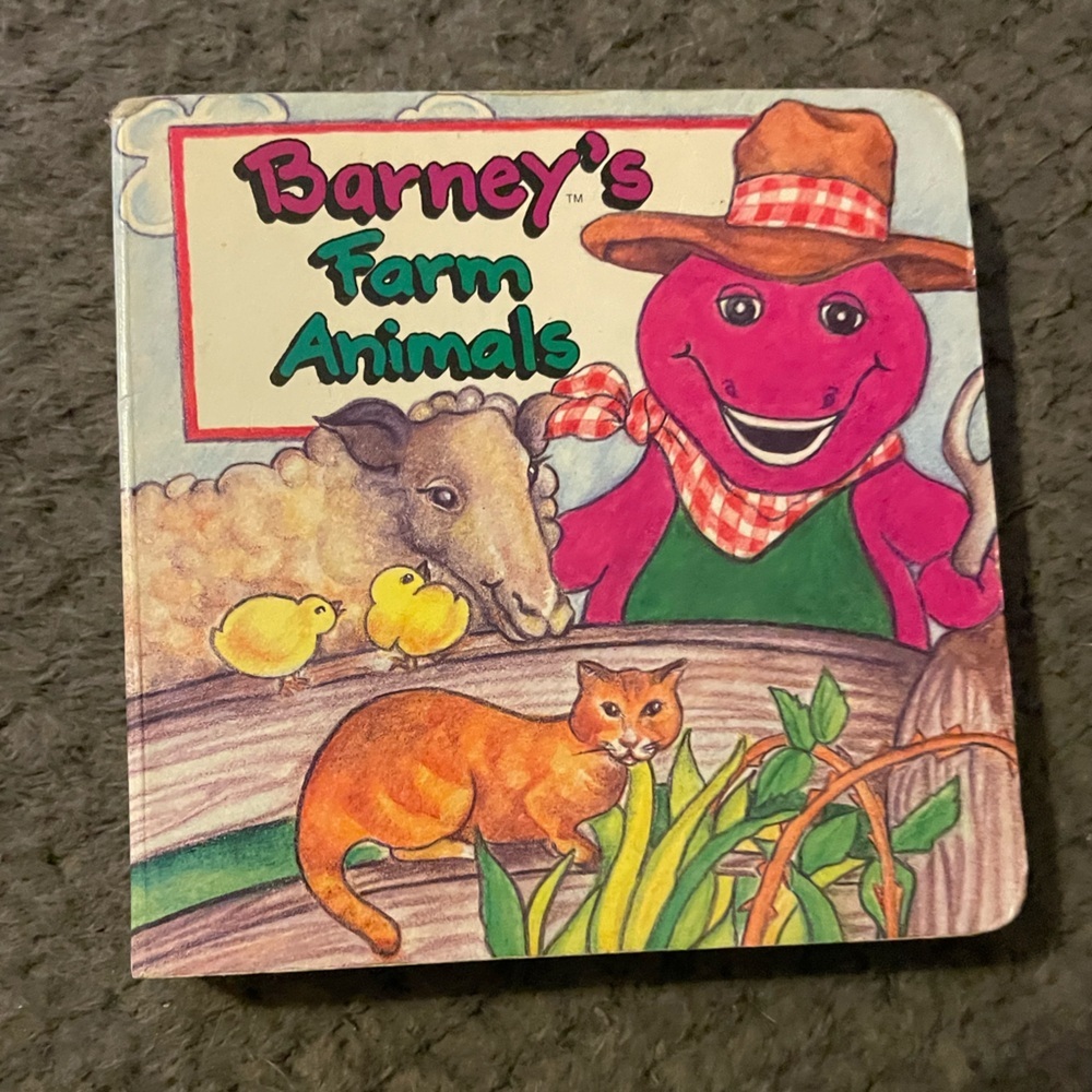 Barney's Farm Animals Board Book dinosaur
